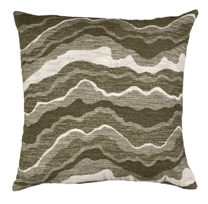 Samara Chenille Linen Blend Woven Cushion 50x50cm Olive