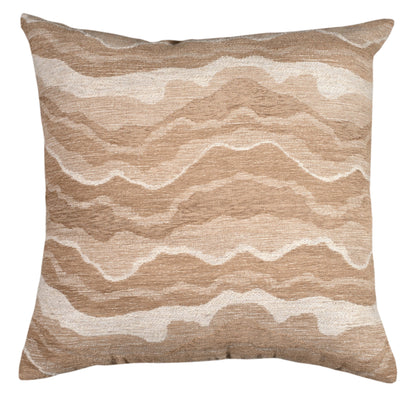 Samara Chenille Linen Blend Woven Cushion 50x50cm Beige