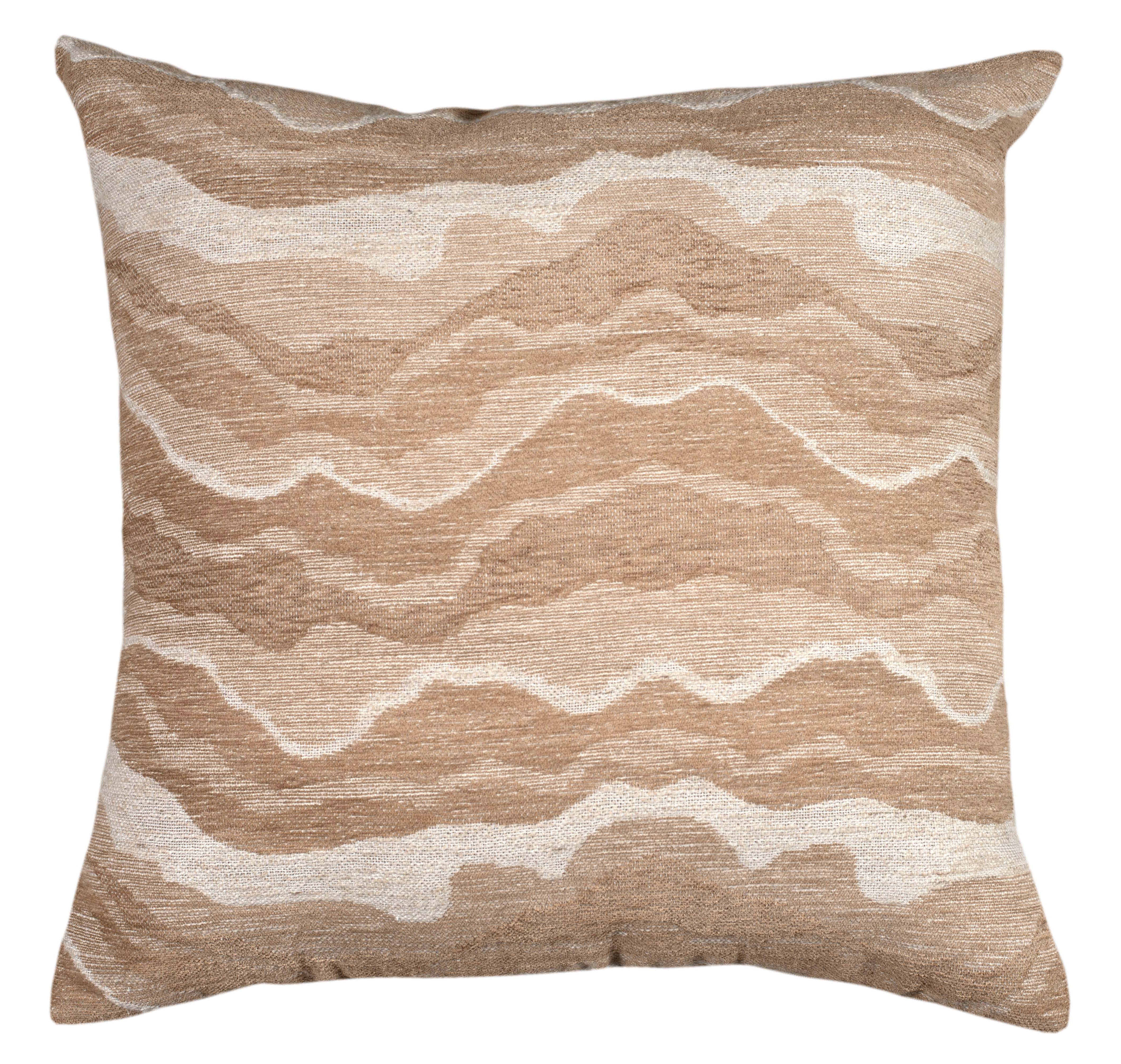 Samara Chenille Linen Blend Woven Cushion 50x50cm Beige