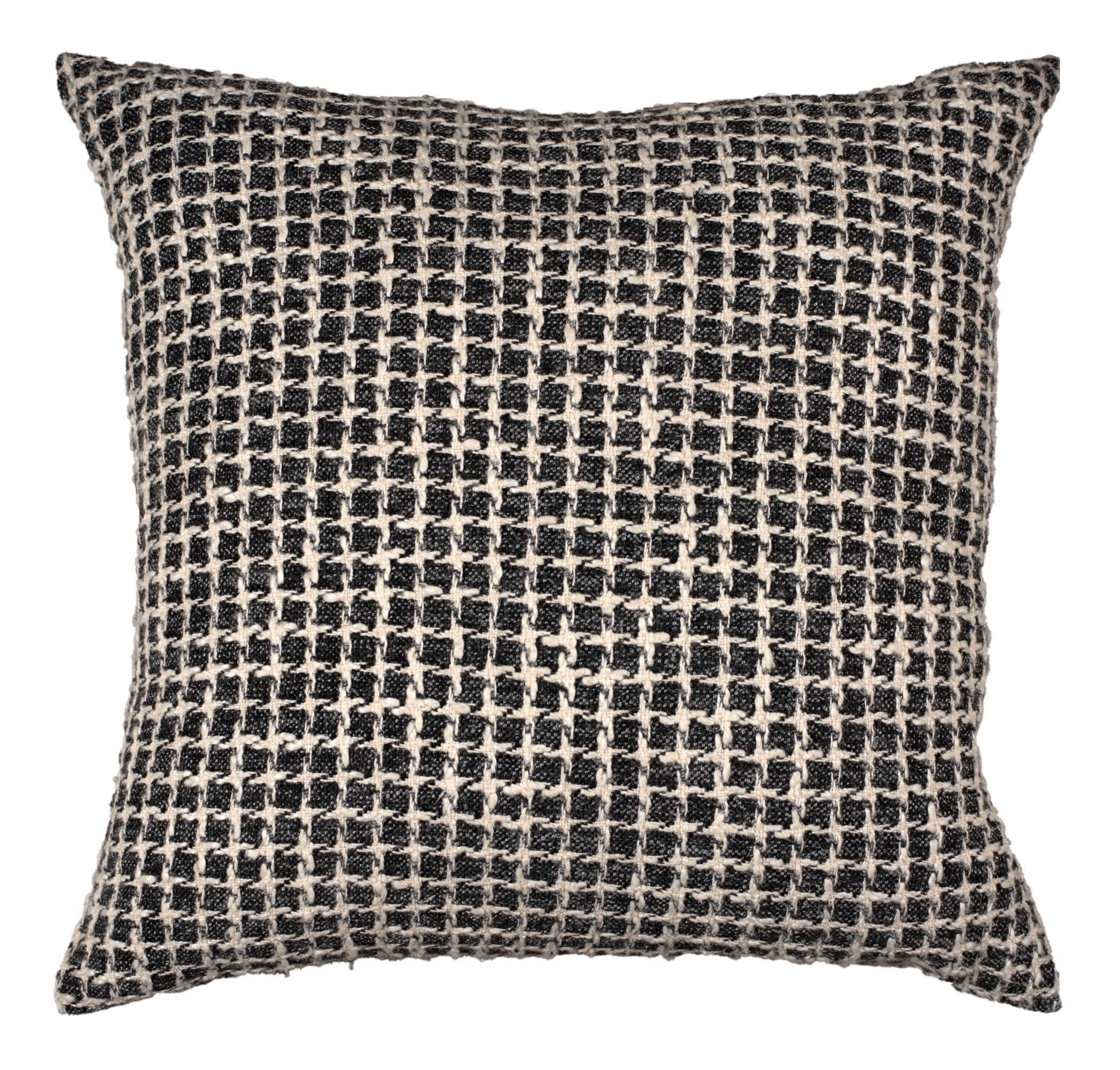 Thea Handwoven Linen Blend Cushion 50x50cm Black