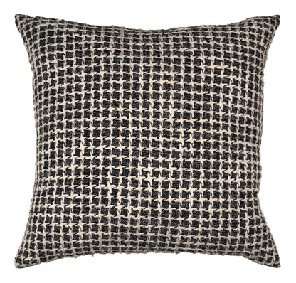 Thea Handwoven Linen Blend Cushion 50x50cm Black
