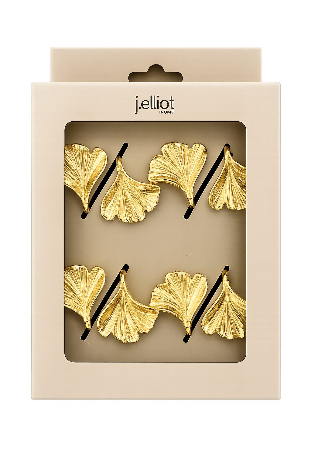 Noel Napkin Ring Set of 4 6.7x4x4.2cm Gold
