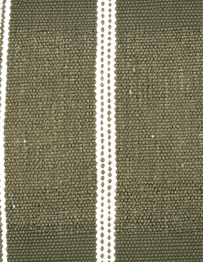 Eren Handwoven Stripe Cushion 35x55cm Olive & Natural