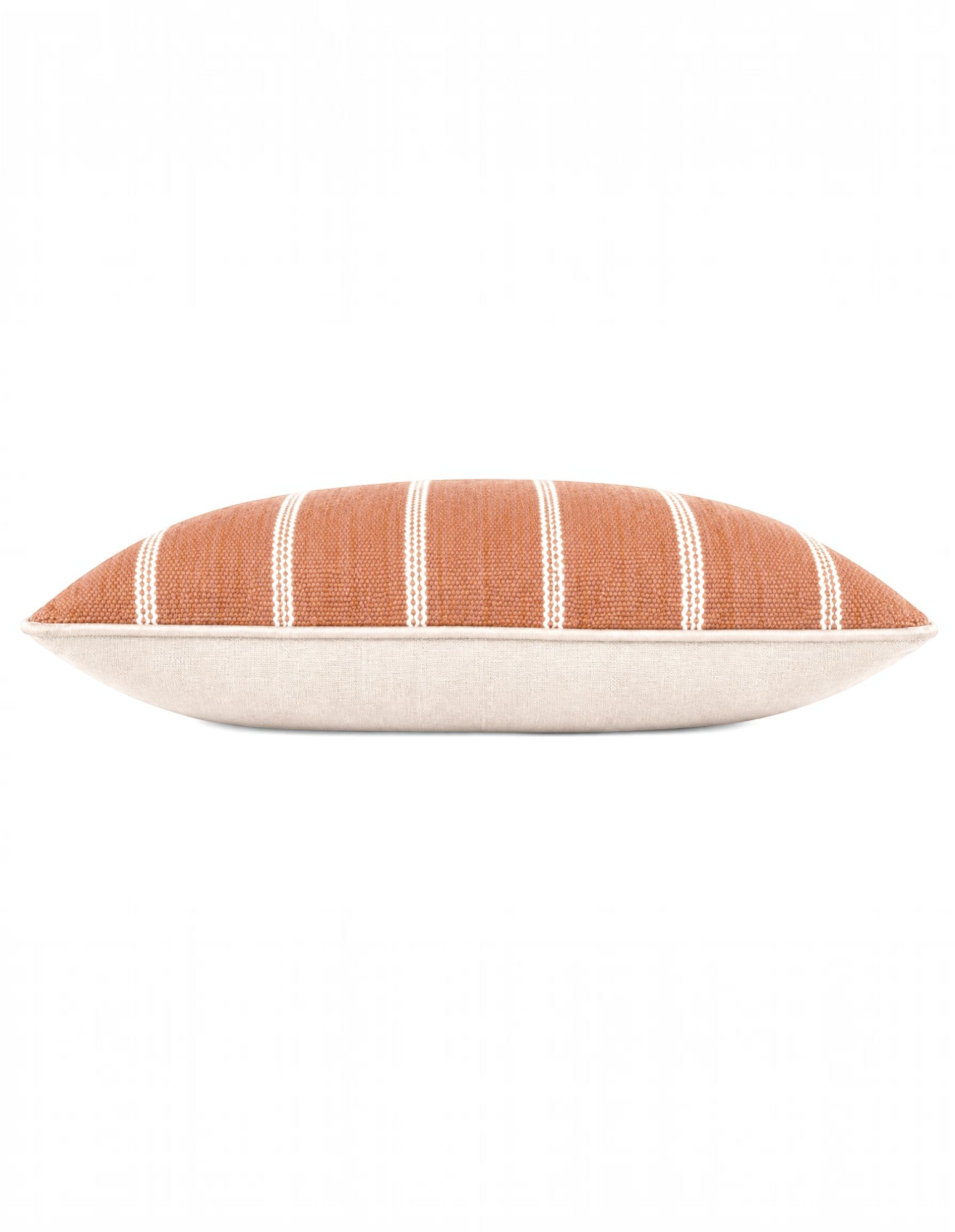 Eren Handwoven Stripe Cushion 35x55cm Rust & Natural
