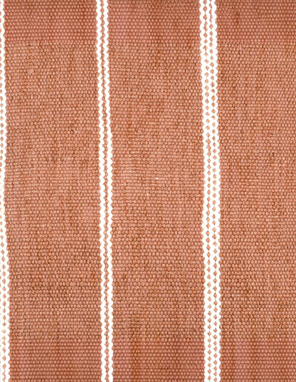 Eren Handwoven Stripe Cushion 35x55cm Rust & Natural