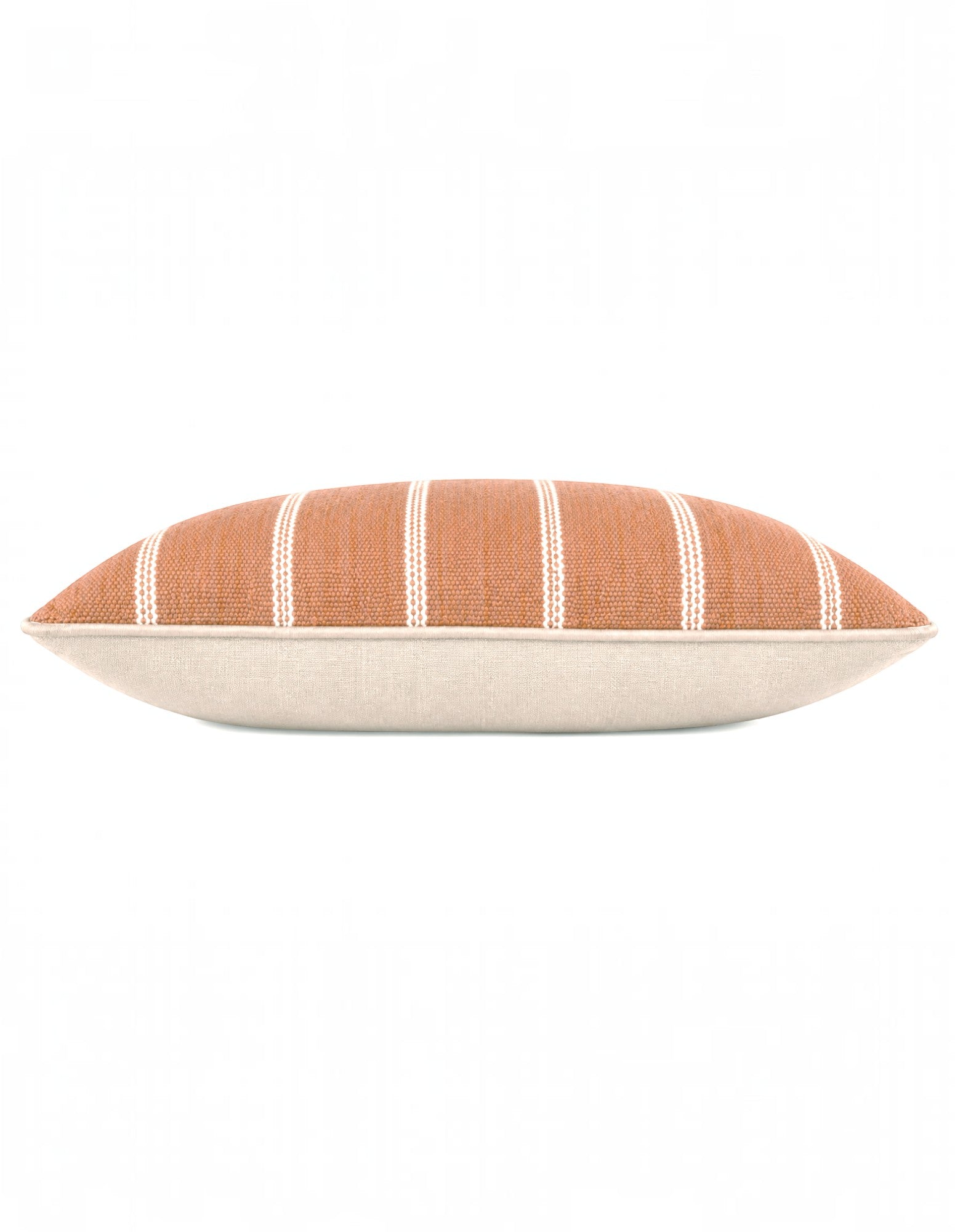Eren Handwoven Stripe Cushion 50x50cm Rust & Natural