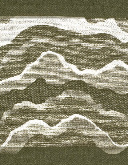 Samara Chenille Linen Blend Woven Cushion 35x55cm Olive
