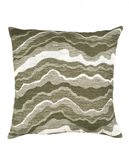 Samara Chenille Linen Blend Woven Cushion 50x50cm Olive