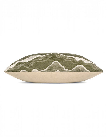 Samara Chenille Linen Blend Woven Cushion 50x50cm Olive