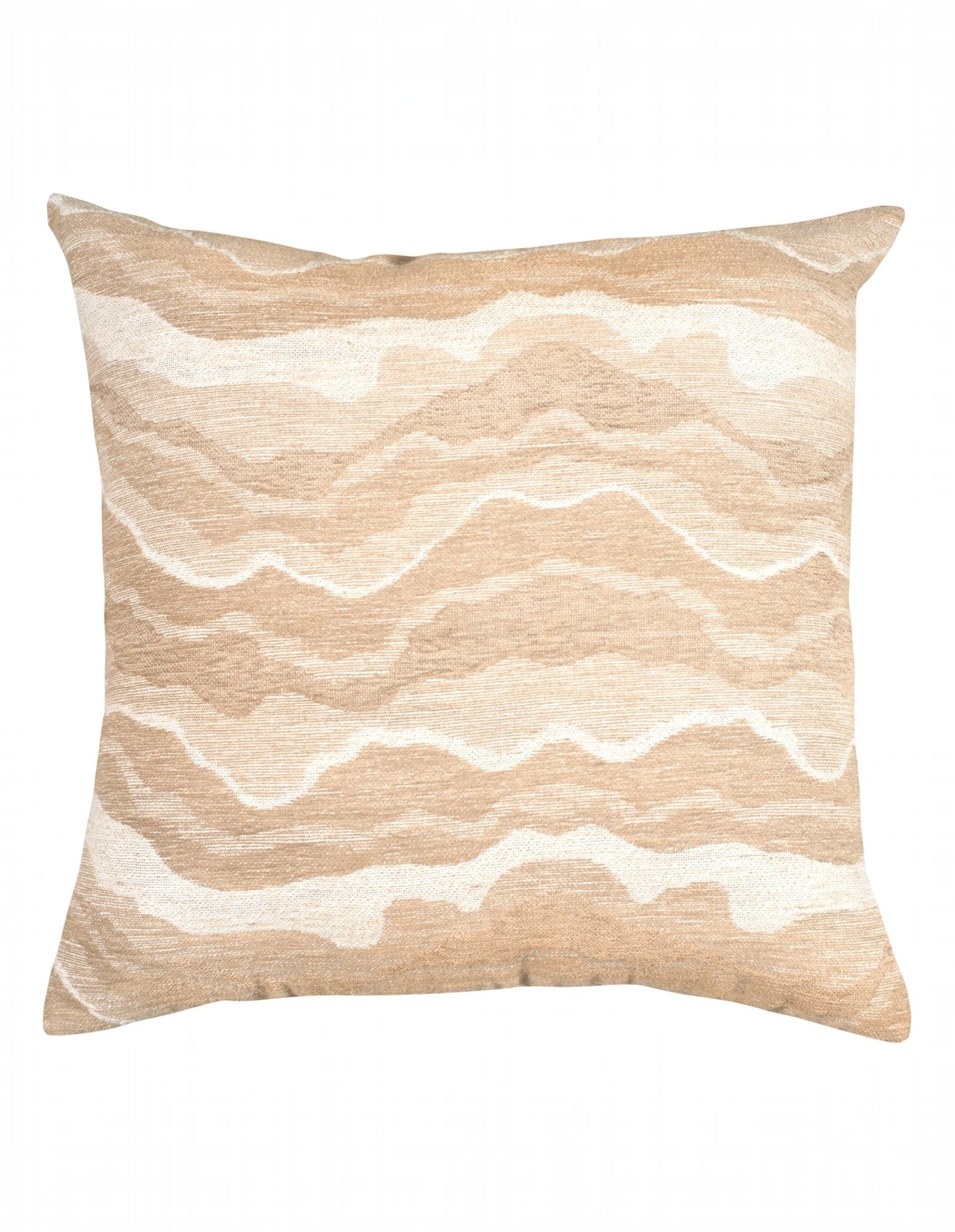 Samara Chenille Linen Blend Woven Cushion 50x50cm Beige