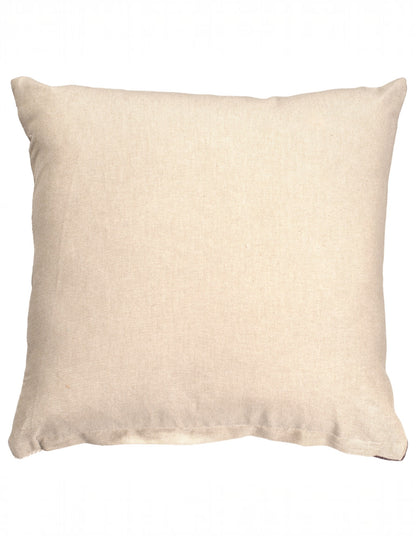 Samara Chenille Linen Blend Woven Cushion 50x50cm Beige