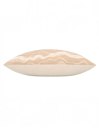 Samara Chenille Linen Blend Woven Cushion 50x50cm Beige