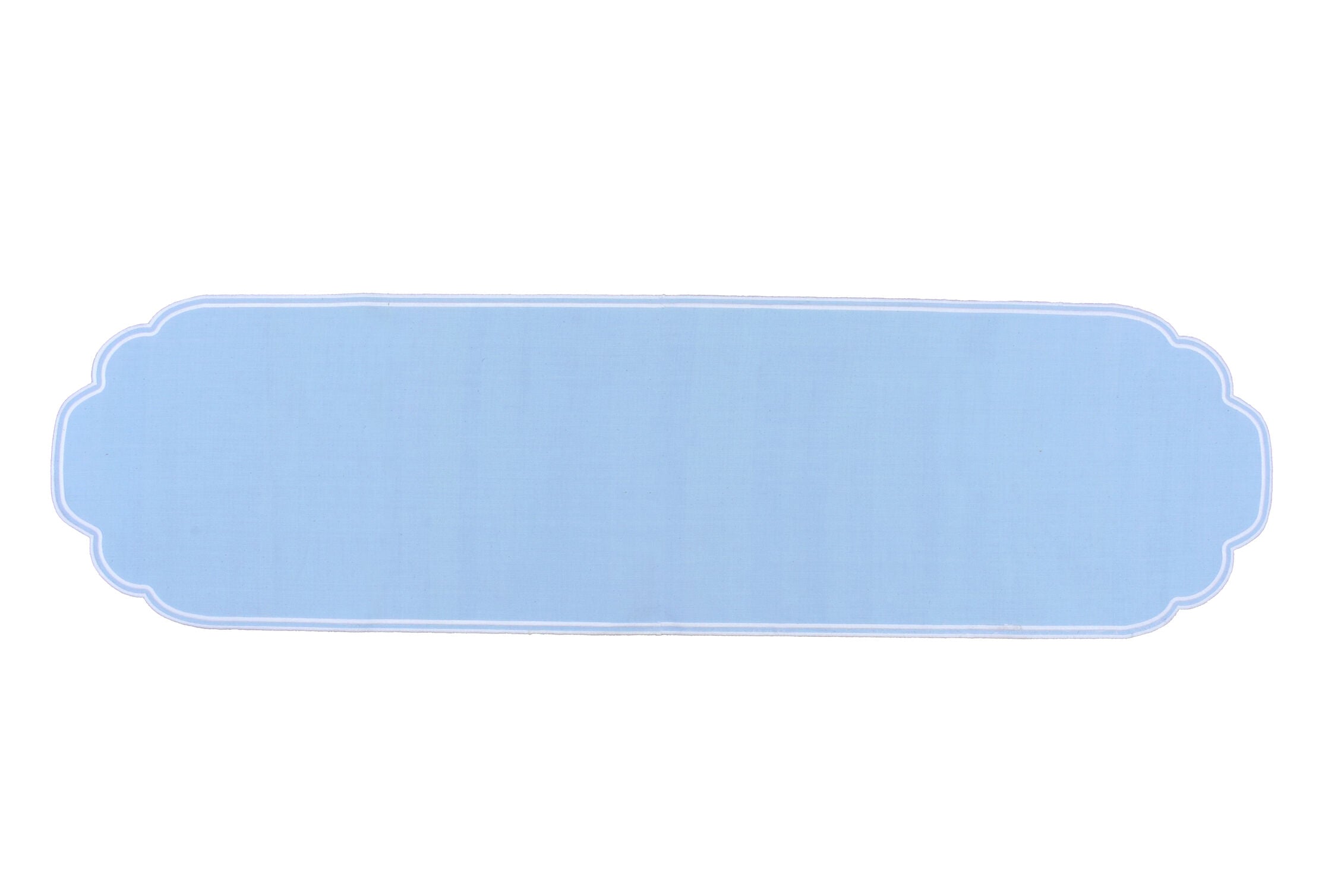 Gelato Scalloped Runner 40x145cm Baby Blue