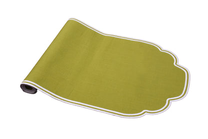 Gelato Scalloped Runner 40x145cm Pistachio Green