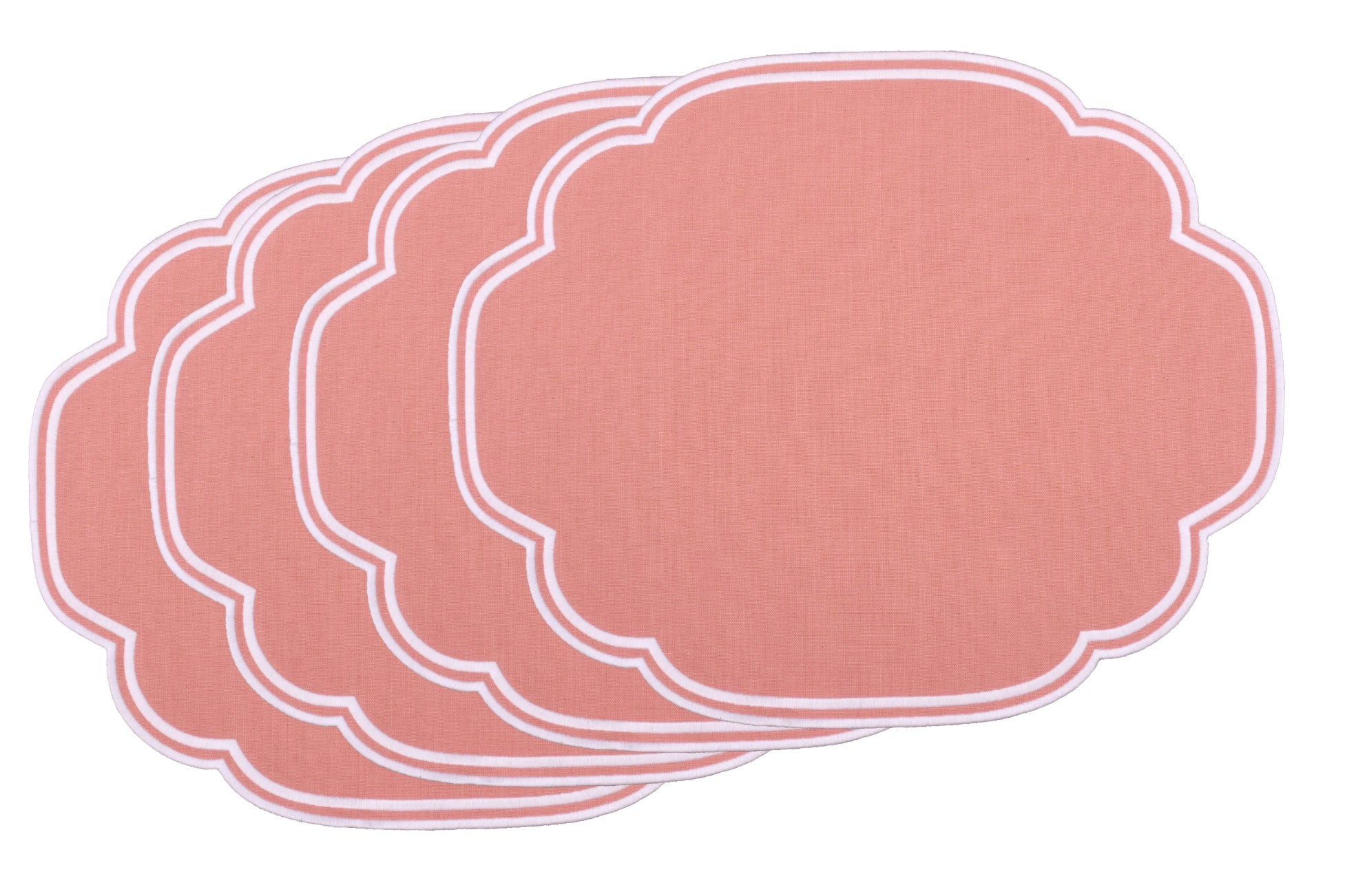 Gelato Scalloped Placemat Set of 4 33x48cm Mellow Rose