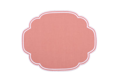 Gelato Scalloped Placemat Set of 4 33x48cm Mellow Rose