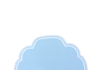 Gelato Scalloped Placemat Set of 4 33x48cm Baby Blue