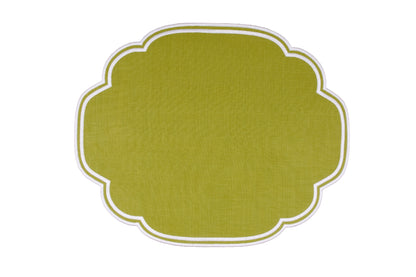 Gelato Scalloped Placemat Set of 4 33x48cm Pistachio Green