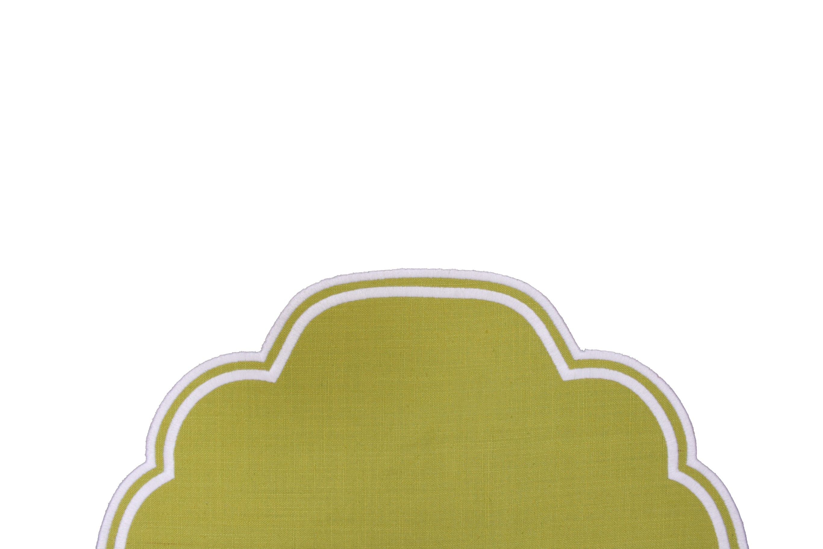 Gelato Scalloped Placemat Set of 4 33x48cm Pistachio Green