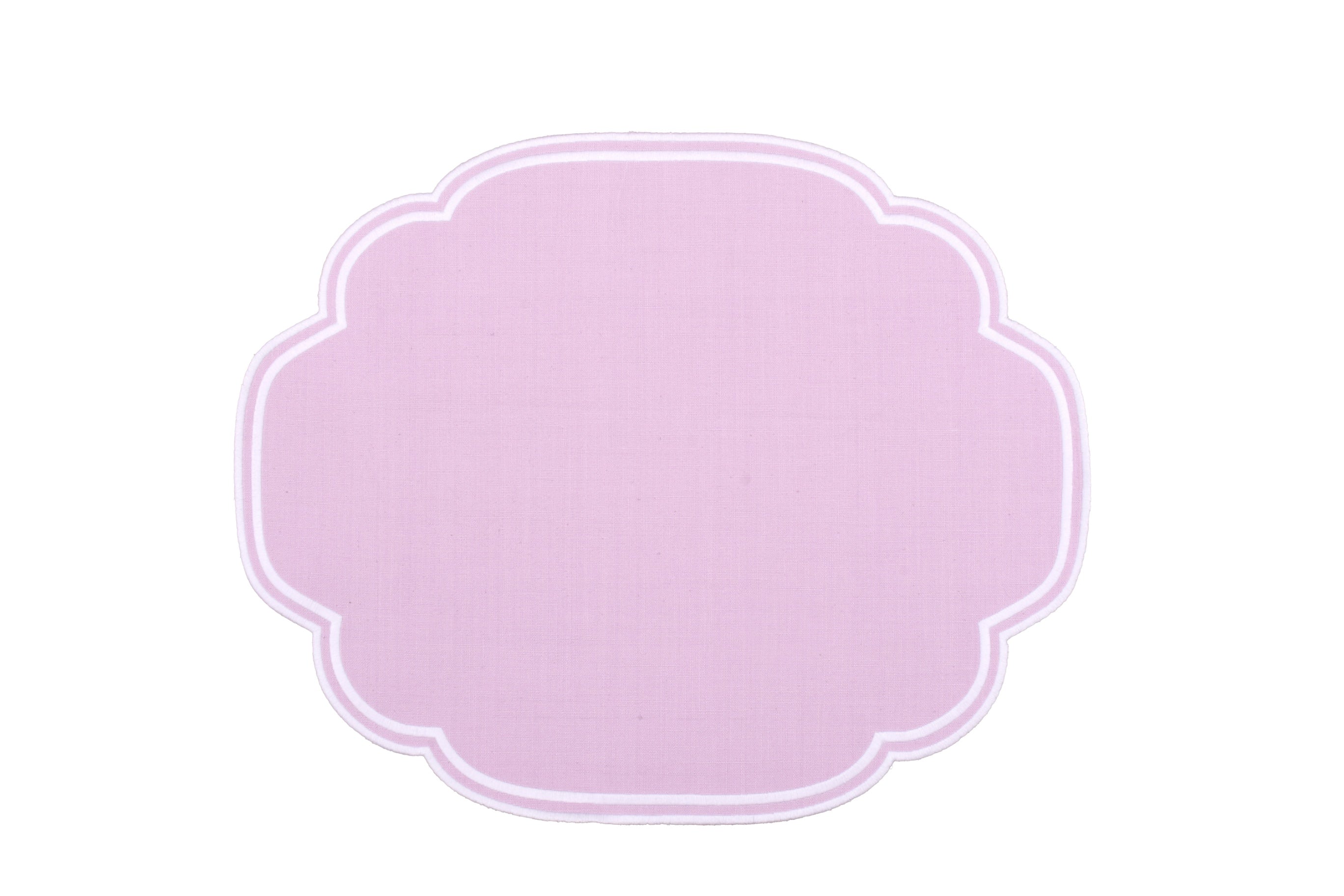 Gelato Scalloped Placemat Set of 4 33x48cm Pastel Lilac