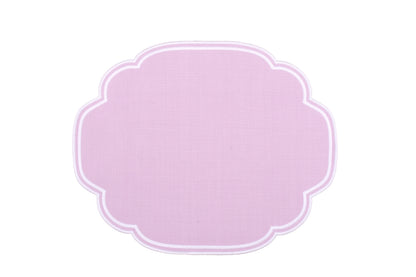 Gelato Scalloped Placemat Set of 4 33x48cm Pastel Lilac