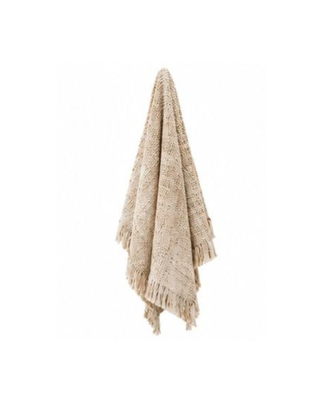Sahara Textured Throw 130x170cm Warm Beige