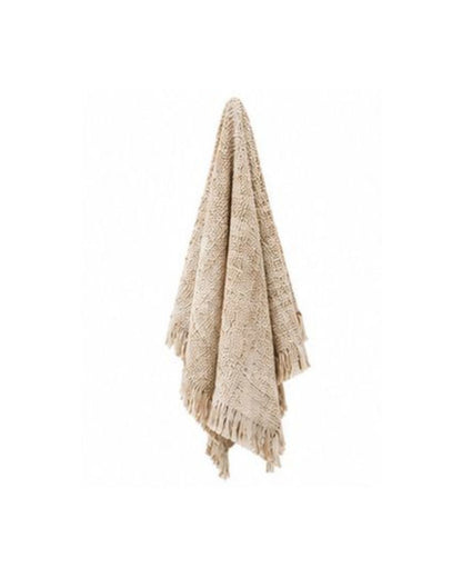 Sahara Textured Throw 130x170cm Warm Beige