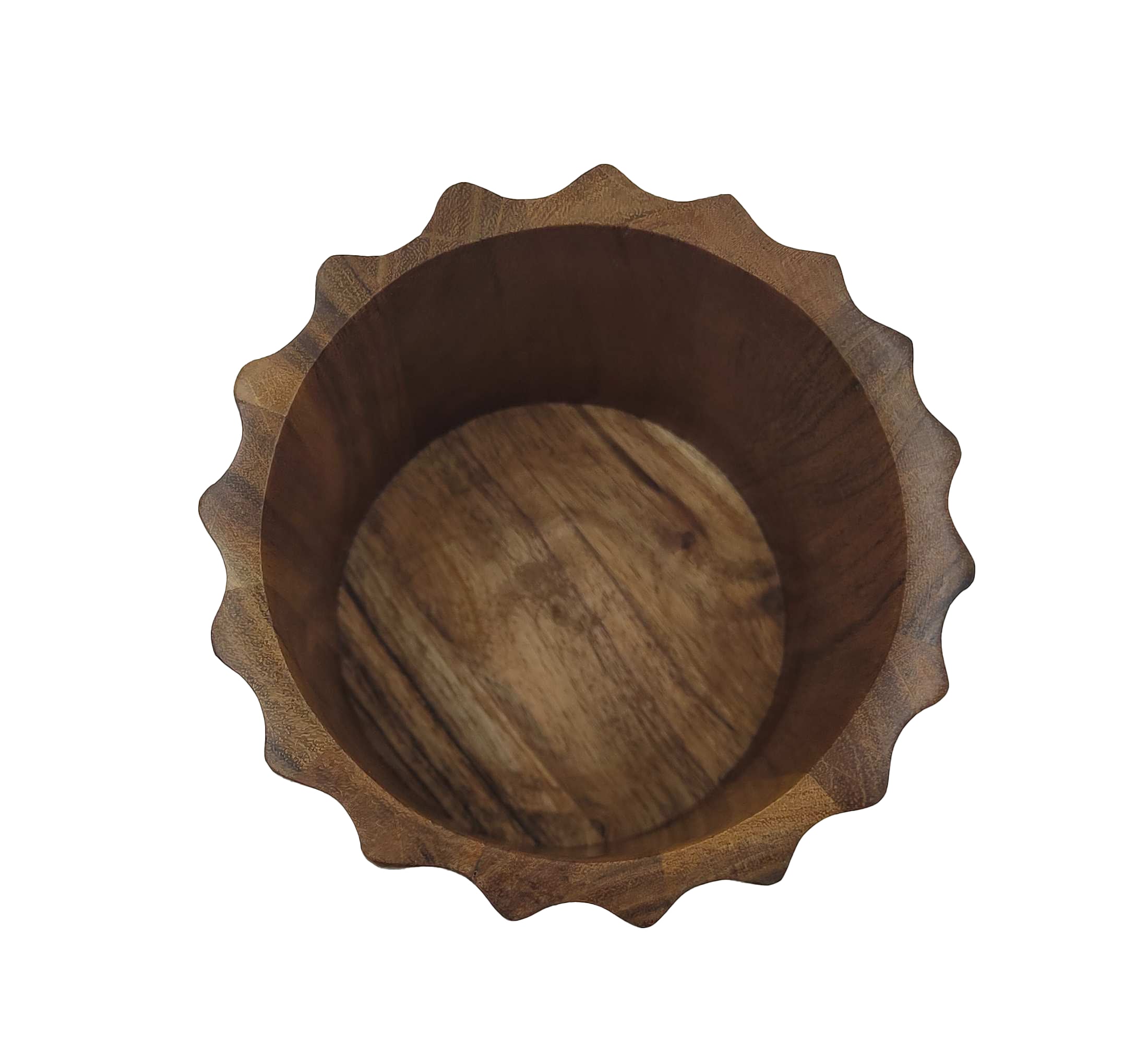 Ravello Fluted Utensil Holder Small 12x12x12cm Natural Brown