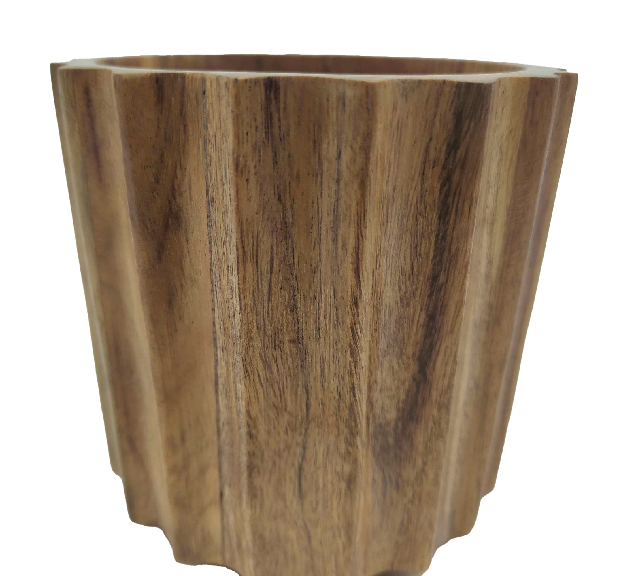 Ravello Fluted Utensil Holder Small 12x12x12cm Natural Brown