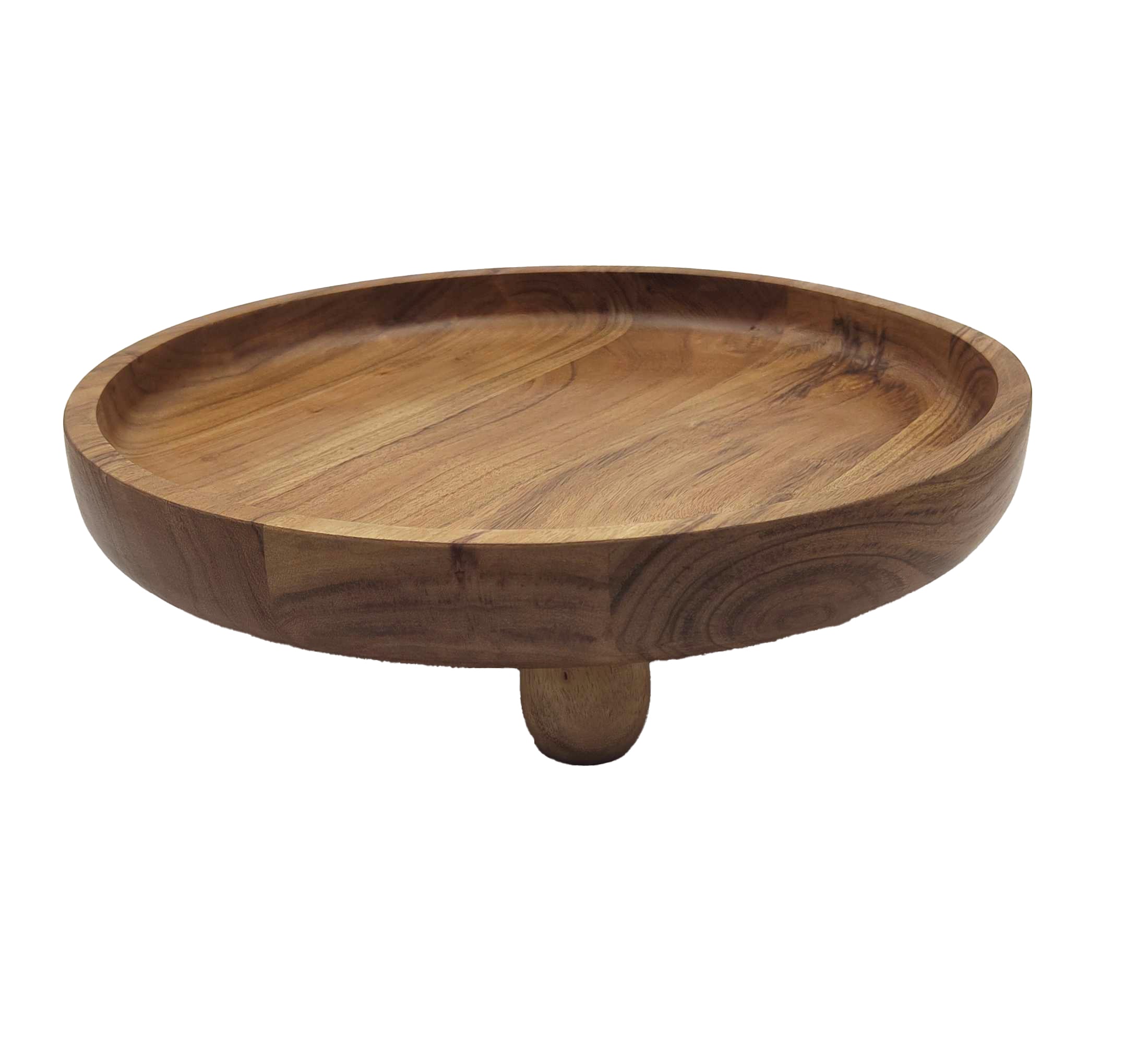 Siena Footed Serving Tray Large 30x30x7.5cm Natural Brown