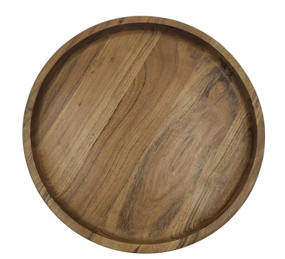 Siena Footed Serving Tray Large 30x30x7.5cm Natural Brown