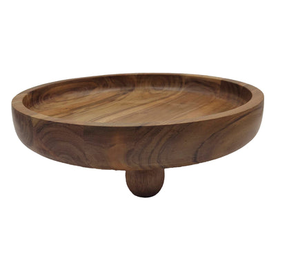 Siena Footed Serving Tray Medium 25x25x7.5cm Natural Brown