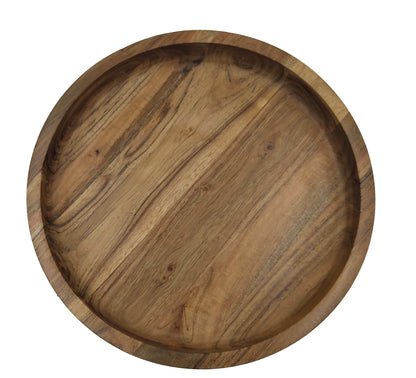 Siena Footed Serving Tray Medium 25x25x7.5cm Natural Brown