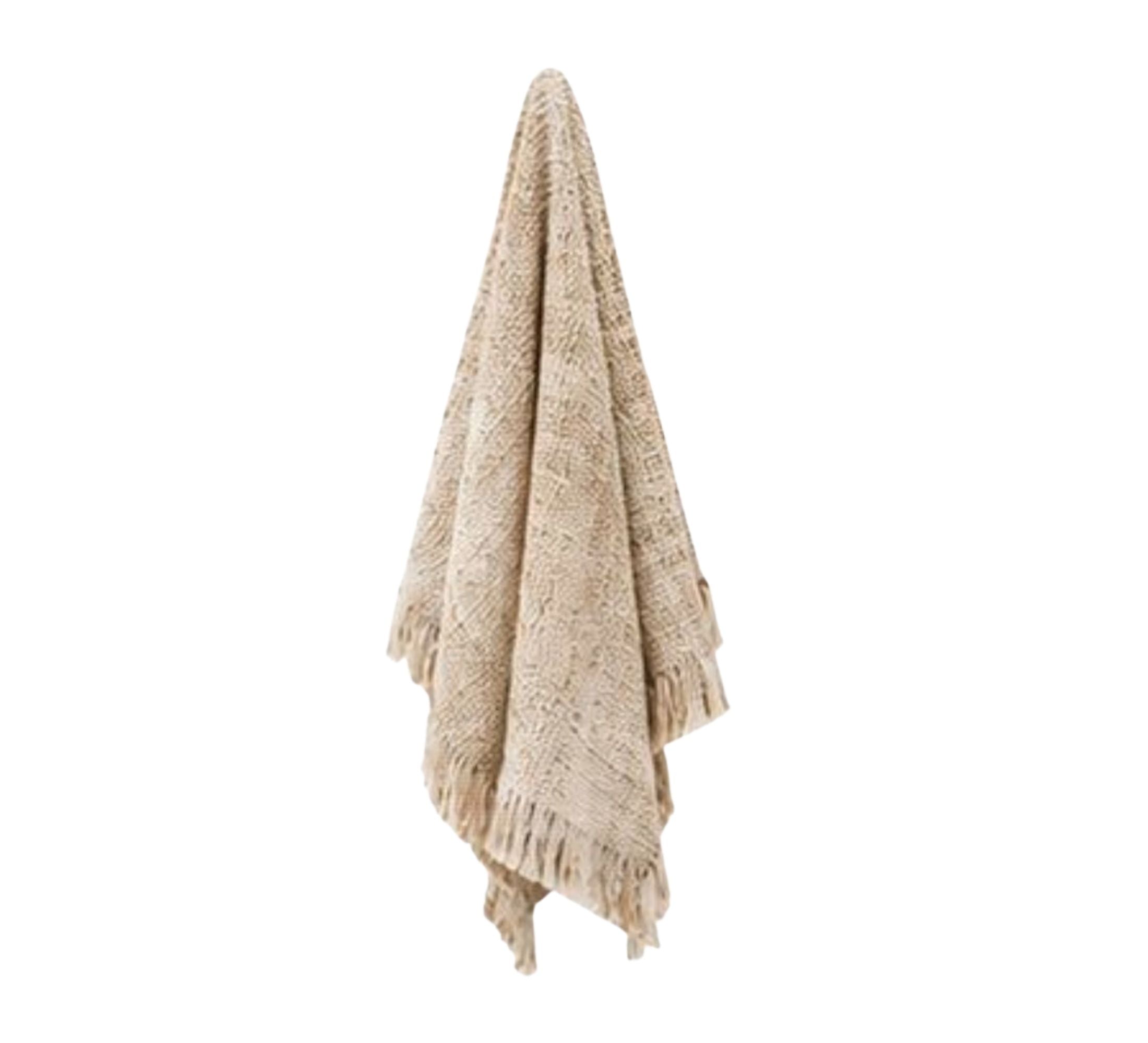 Sahara Textured Throw 130x170cm Warm Beige