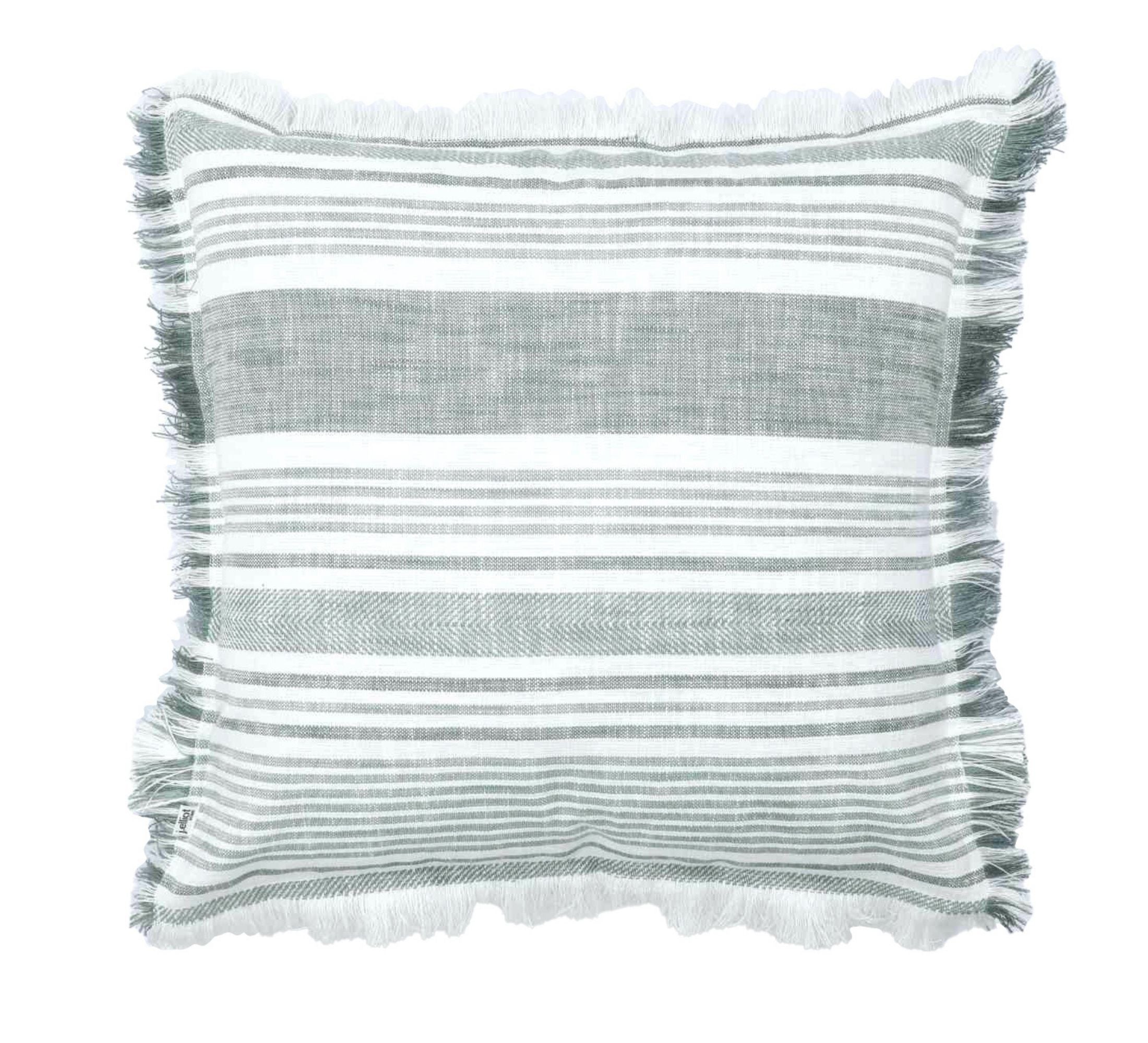 Granada Slub Cushion 50x50cm Dark Green