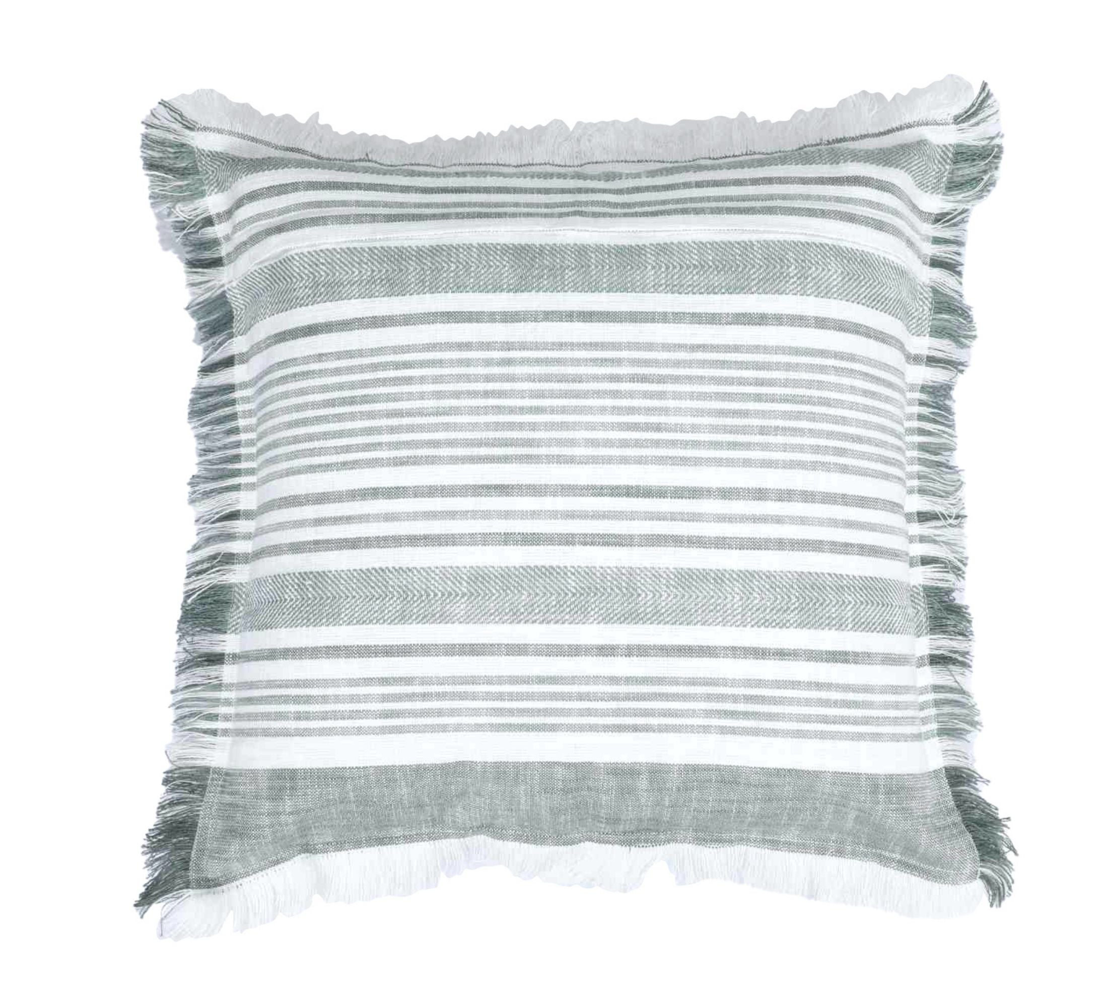 Granada Slub Cushion 50x50cm Dark Green
