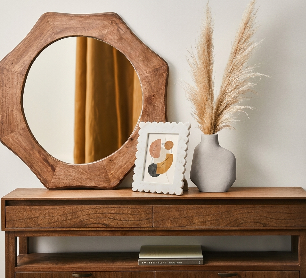 Tuscany Scallop Marble Photo Frame 12x17cm White
