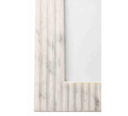 Florence Ribbed Marble Photo Frame 12x17cm White