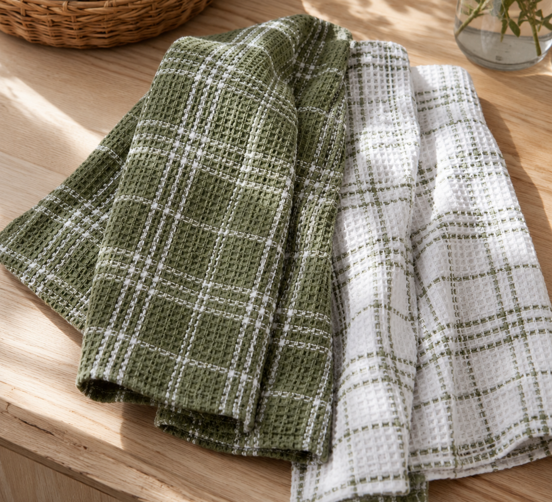 Collins 2pk Tea Towel 45x70cm Green