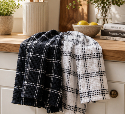 Collins 2pk Tea Towel 45x70cm Black