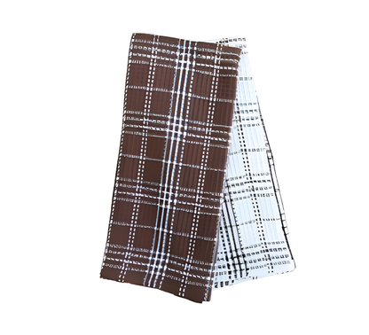 Collins 2pk Tea Towel 45x70cm Brown