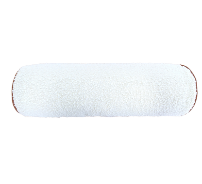 Brooklyn Bolster Boucle Cushion 18x60cm White