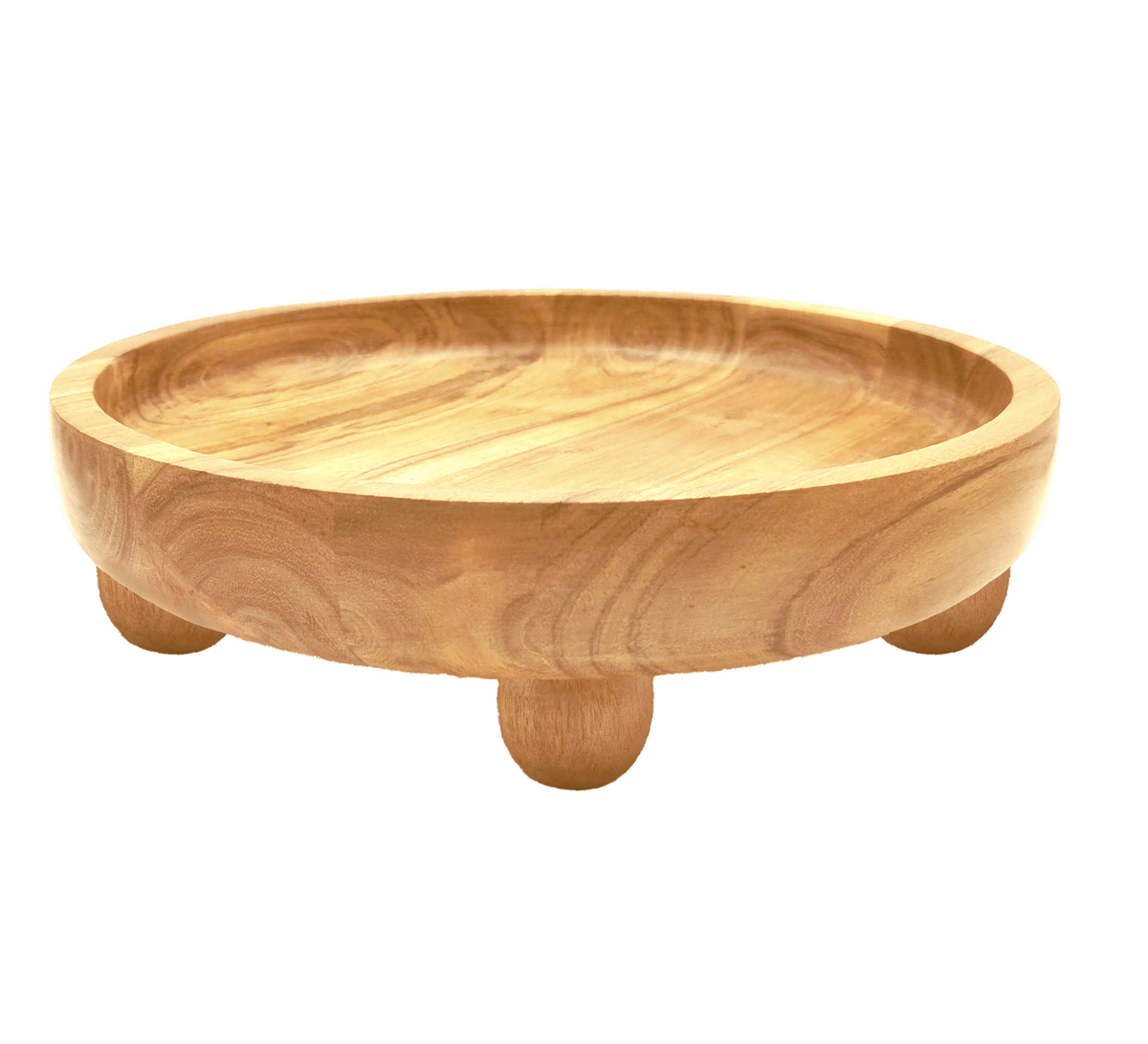Siena Footed Serving Tray Medium 25x25x7.5cm Natural Brown