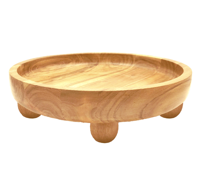Siena Footed Serving Tray Medium 25x25x7.5cm Natural Brown