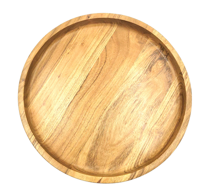 Siena Footed Serving Tray Large 30x30x7.5cm Natural Brown