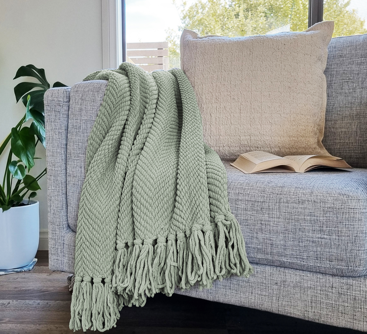 Louie Throw 130x160cm Green Mist