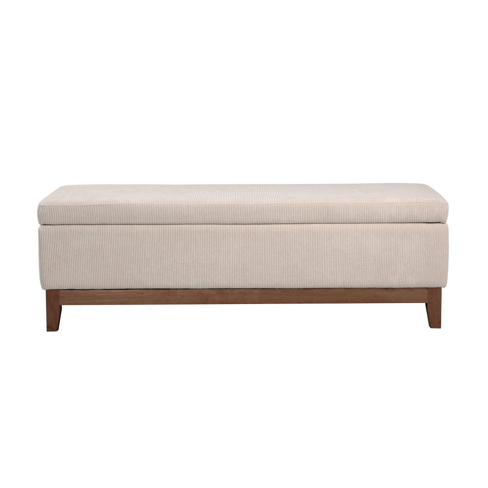 Albert Storage Ottoman 132x45x42cm Grey Beige