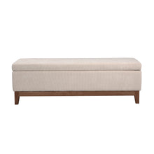 Load image into Gallery viewer, Albert Storage Ottoman 132x45x42cm Grey Beige; ETA Early May
