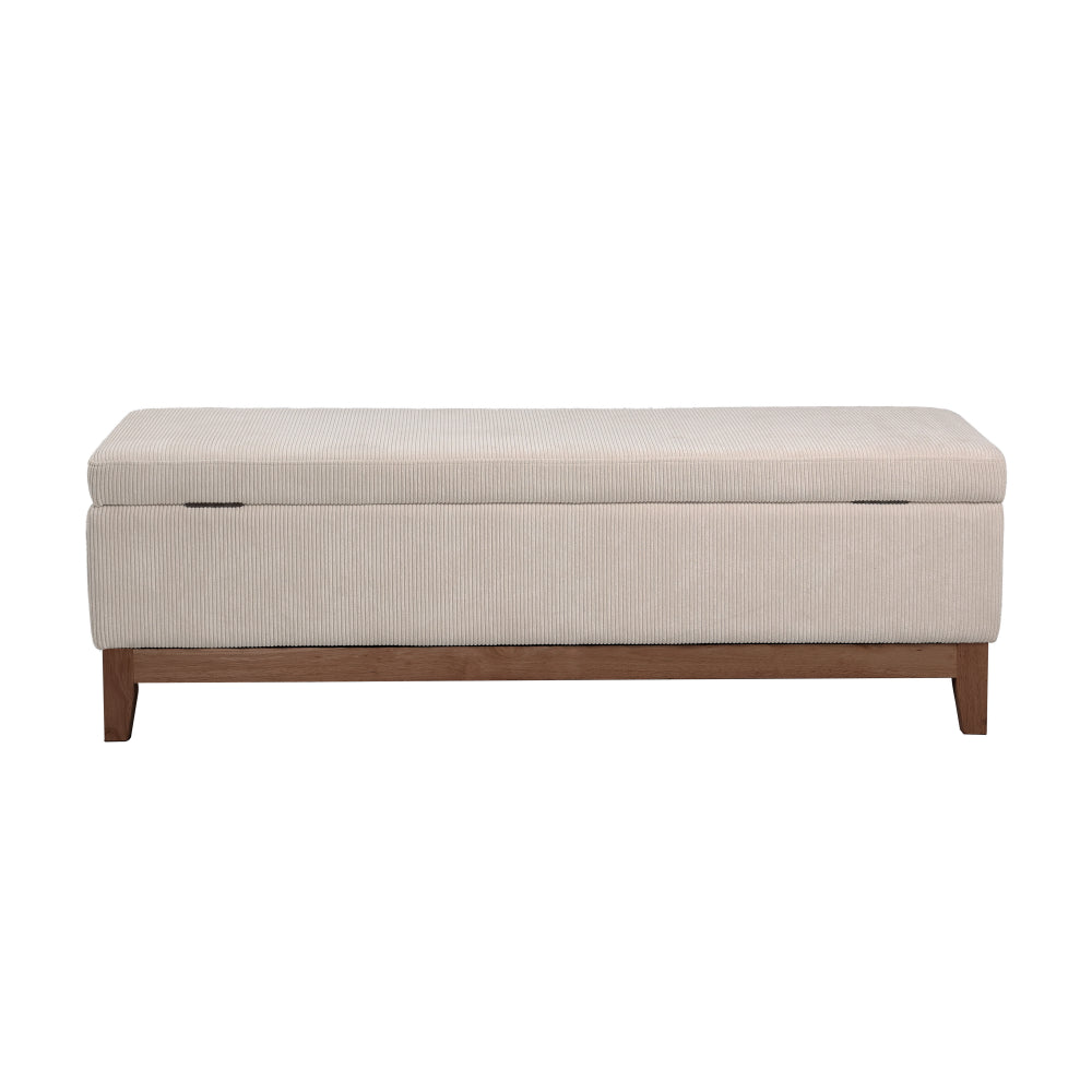 Albert Storage Ottoman 132x45x42cm Grey Beige