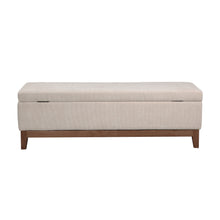 Load image into Gallery viewer, Albert Storage Ottoman 132x45x42cm Grey Beige; ETA Early May
